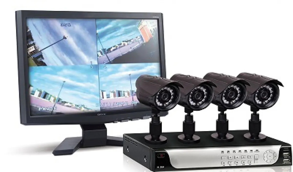 اتصال دوربین‌ها به دی وی آر از طریق کابل و اتصال DVR به مانیتور