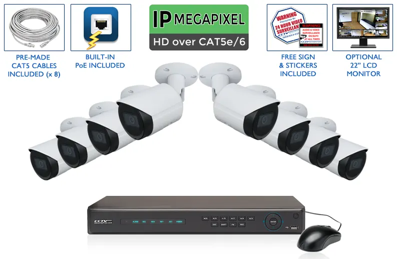 پک دوربین مداربسته IP
