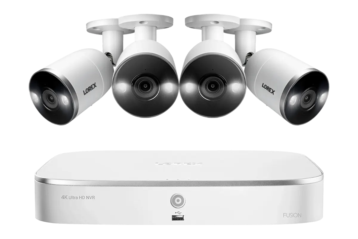 دستگاه nvr و چهار عدد دوربین ip