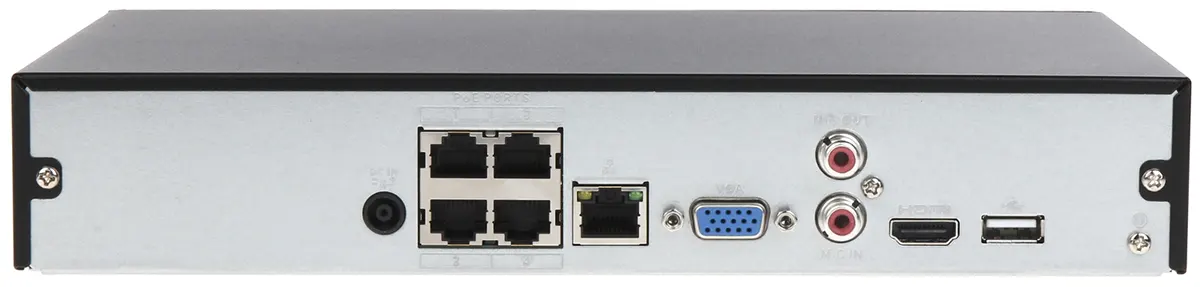 پشت دستگاه ضبط تصویر داهوا DHI-NVR4104HS-P-4KS2/L